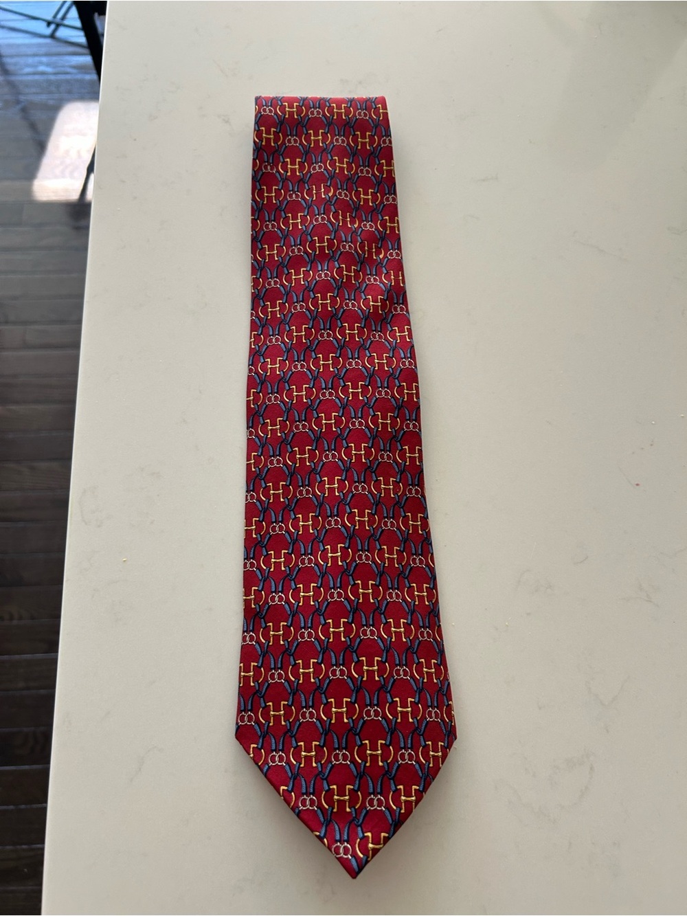 Gucci by Paolo Men's Red Geometric Pattern Tie